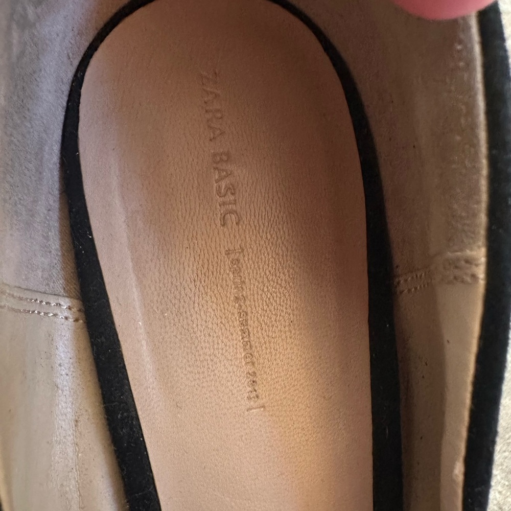 Zara Basic Black Peep Toe Wedges - image 5